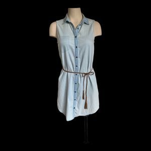 Twik exclusively Simons sleeveless denim look dress